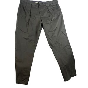 Dockers Classic Men's Size W44 L32 Dark Gray Flex Comfort Flat Front Pants